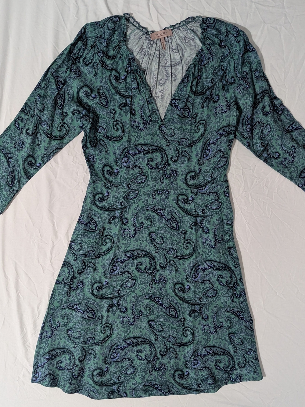 Tailored By Rebecca Taylor Women's Margaux Silk Blend Paisley Print Dress Size 2